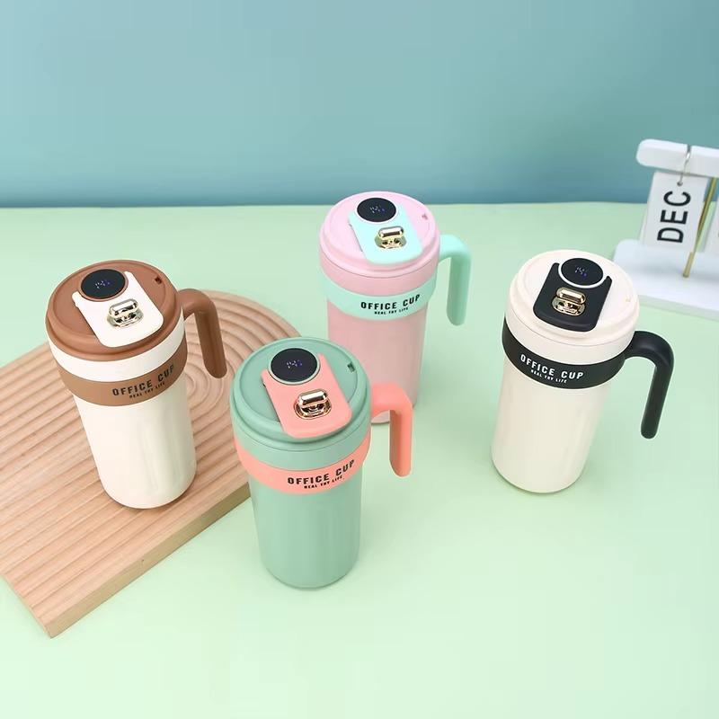 Smart Thermos Flask 650ml – 316 Stainless Steel Vacuum Insulated Travel Mug with Handle