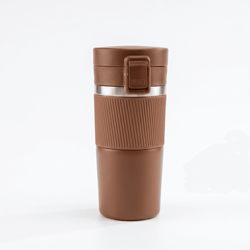 500ml Eco-Friendly Vacuum Insulated Stainless Steel Coffee Mug – Double Wall Reusable Travel Tumbler with Spill-Resistant Lid