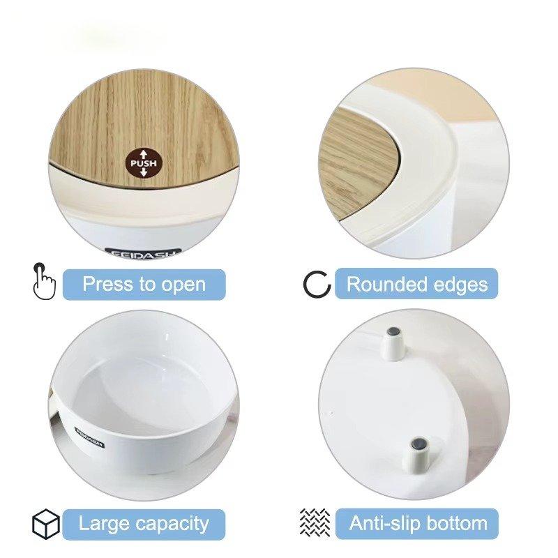 Mini Desktop Trash Can with Lid – Compact Plastic Garbage Bin for Kitchen, Bathroom, Bedroom & Office Table