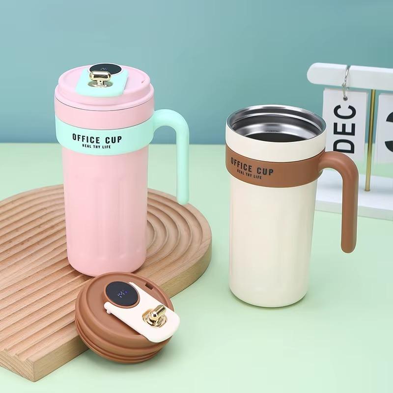 Smart Thermos Flask 650ml – 316 Stainless Steel Vacuum Insulated Travel Mug with Handle