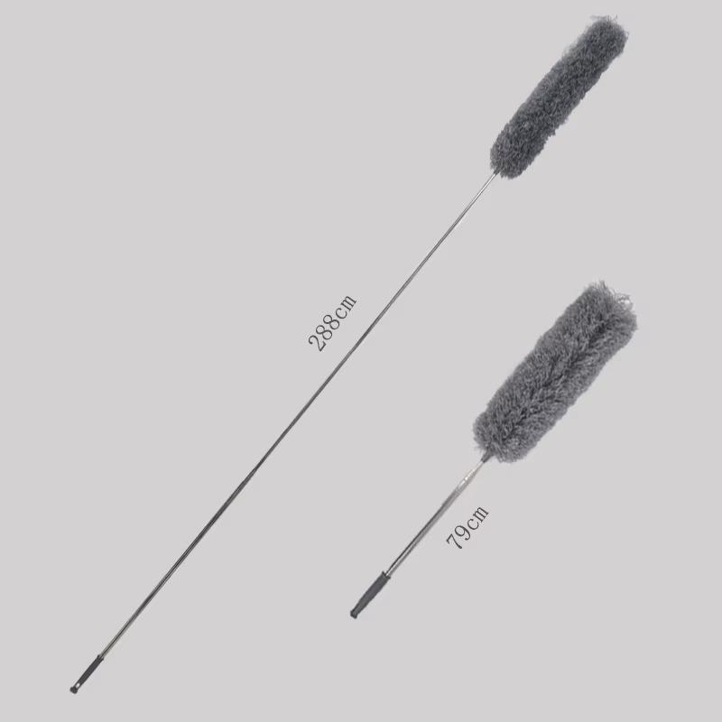 Telescopic Microfiber Duster with Stainless Steel Handle – Extendable Ceiling & Car Cleaning Brush