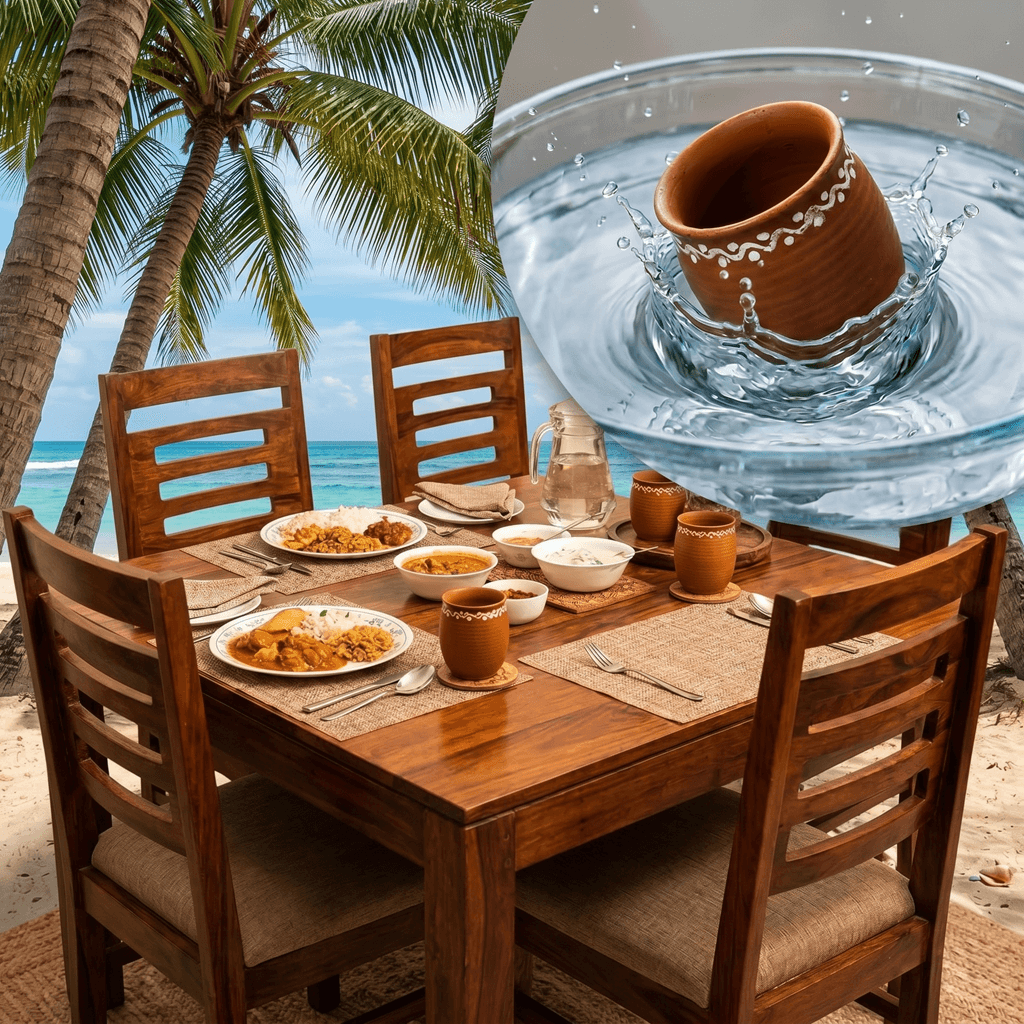 Hand-Painted Terracotta Kulhad Cups – Set of 2 Traditional Clay Mugs