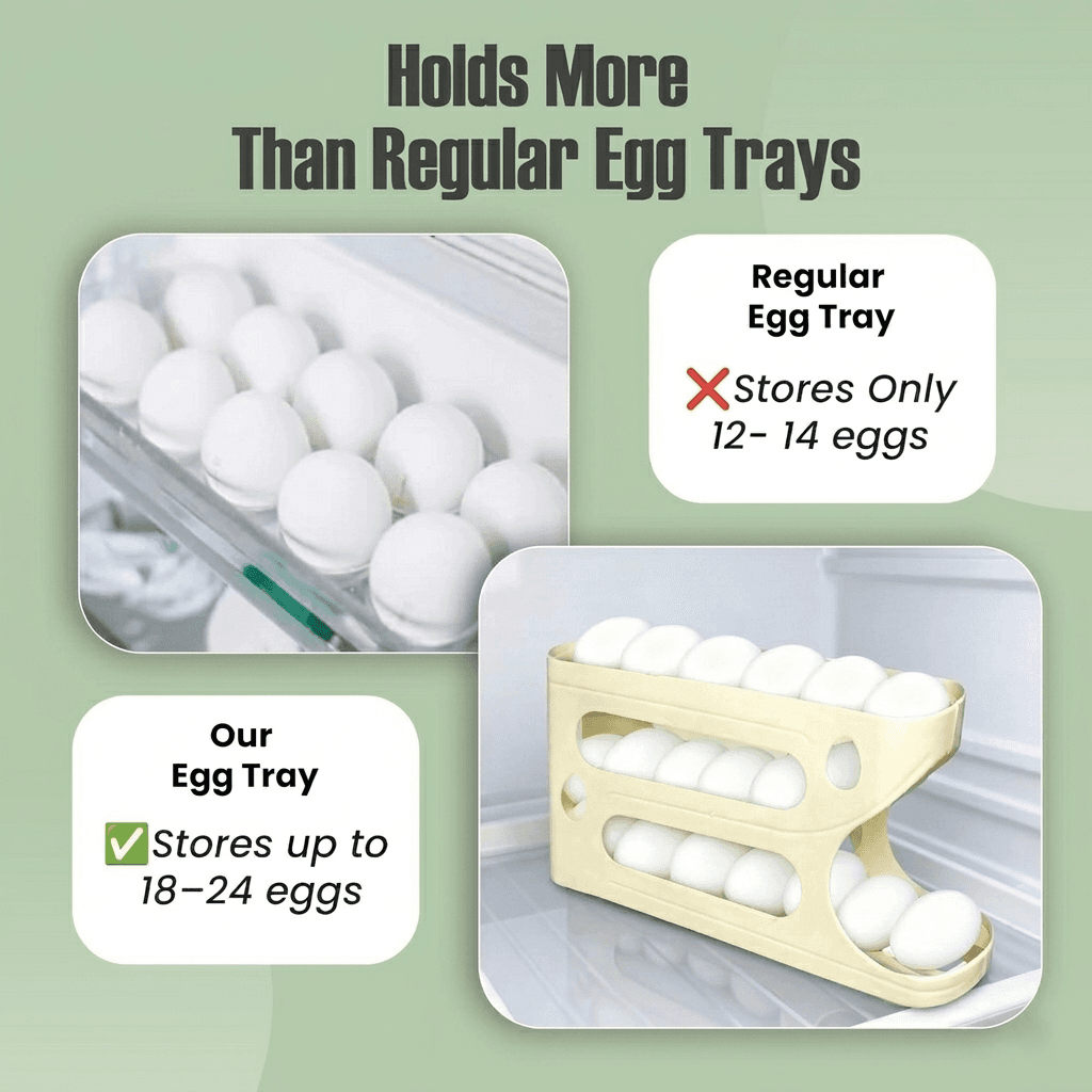 2-Tier Gravity Auto-Rolling Egg Dispenser