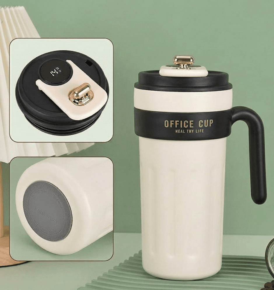 Smart Thermos Flask 650ml – 316 Stainless Steel Vacuum Insulated Travel Mug with Handle