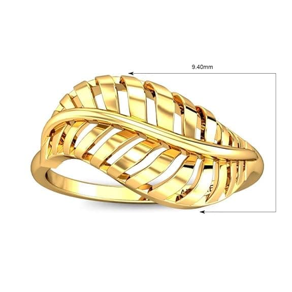 Radiant Gold Twin Leaf Bypass Ring