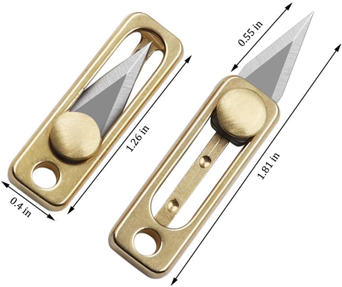 Premium Solid Brass EDC Mini Keychain Knife 