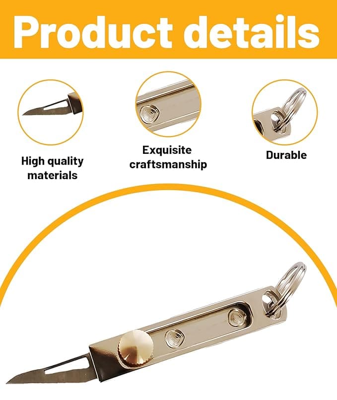 Premium Solid Brass EDC Mini Keychain Knife 