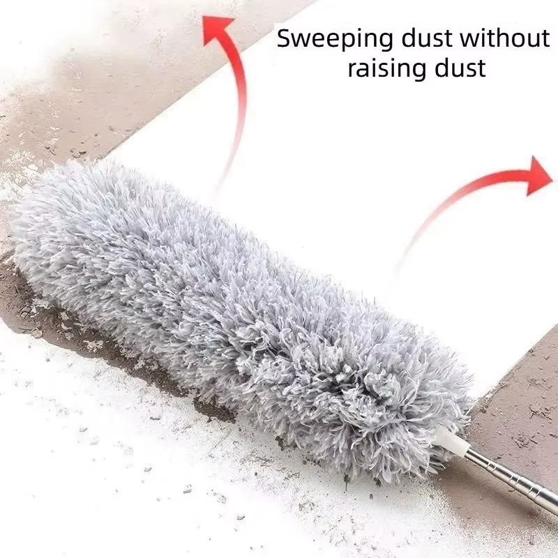 Telescopic Microfiber Duster with Stainless Steel Handle – Extendable Ceiling & Car Cleaning Brush