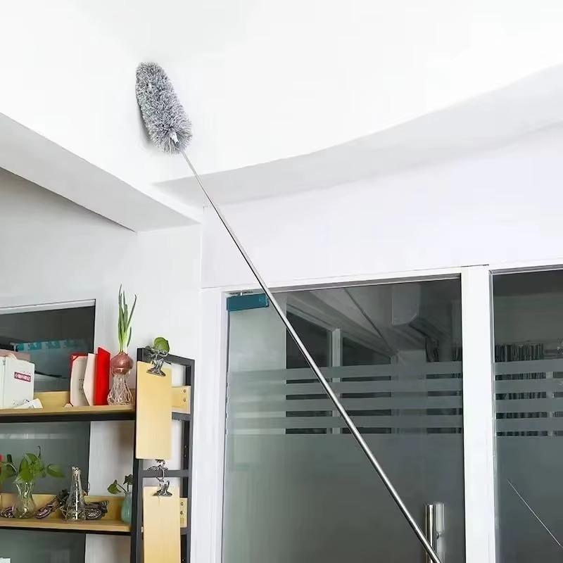 Telescopic Microfiber Duster with Stainless Steel Handle – Extendable Ceiling & Car Cleaning Brush