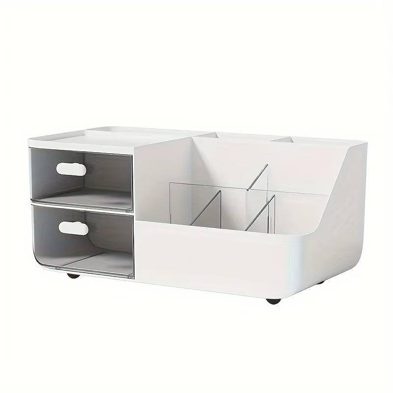 3-Layer Drawer Desktop Storage Box – Transparent PP Pen Holder & Multifunction Desk Organizer for Office