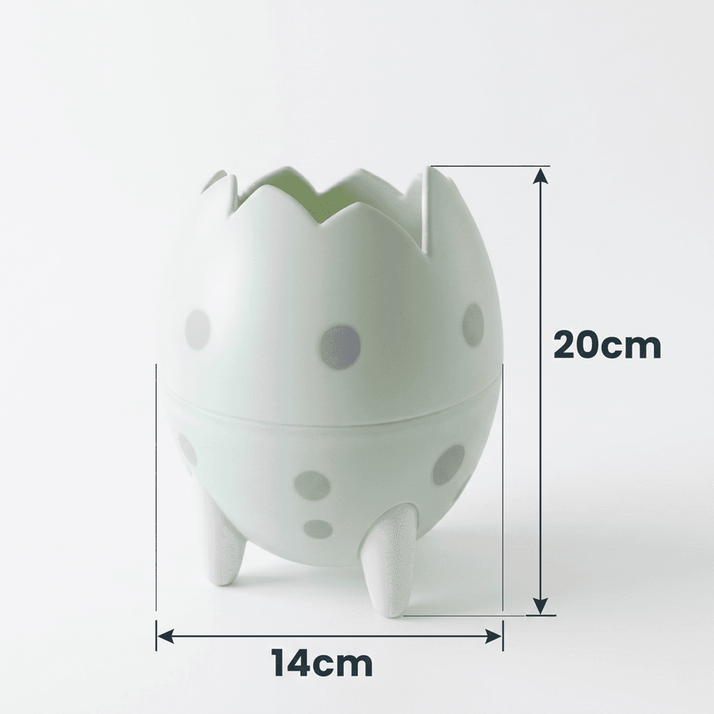 Egg Pencil Holder Multi-Color PP Plastic Pen Stand | Creative Dinosaur Egg Desk Organizer for Office, School & Home (1Pcs)