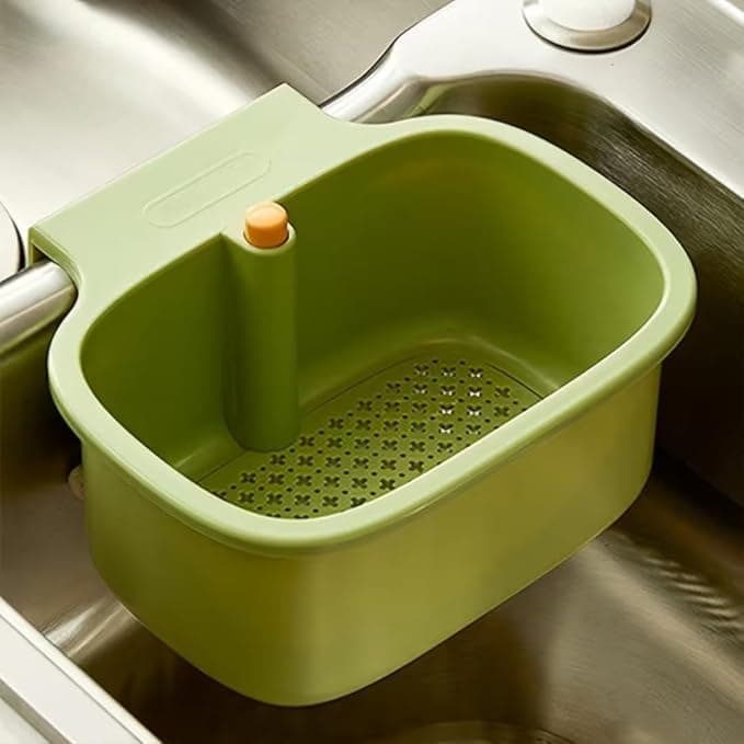 One-Touch Quick Release Sink Strainer & Organizer Basket