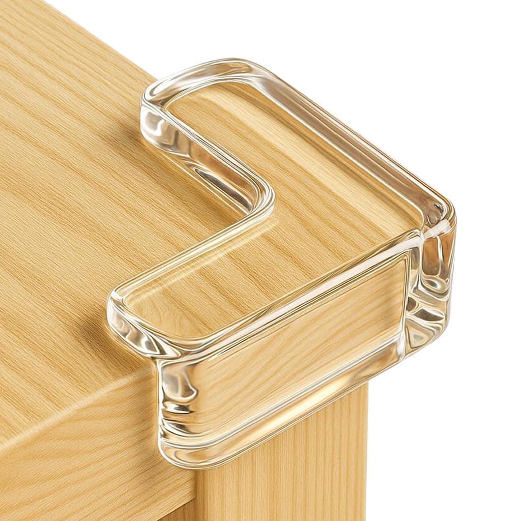 Clear Baby Proofing Corner Guards - High-Elasticity PVC Safety Edge Protectors for Tables and Sharp Furniture Corners (L-Shaped)
