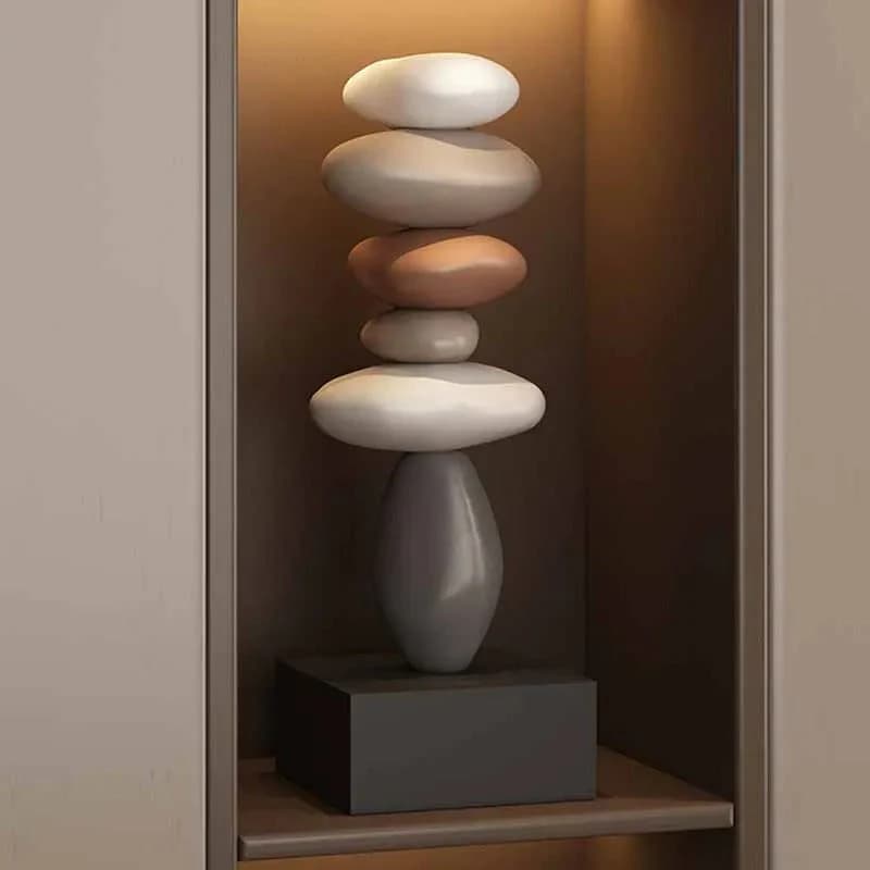 Zen Stone Stack Aesthetic Home Decor – Minimalist Balance Stone Sculpture alternate